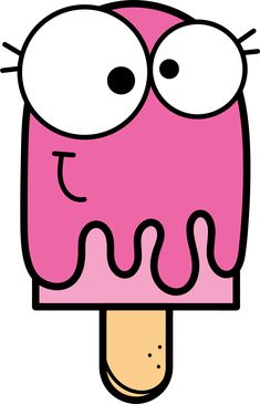 an ice cream popsicle with googly eyes on it's face and tongue