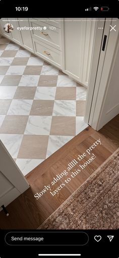 an image of a kitchen floor with the words sorry, nothing is very important to somebody