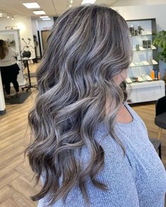 Gray Blending Is The Glamorous Way To Celebrate Your Silver Hair Grey Blending For Brunettes, Gray Blending, Going Grey, Silver Hair Color, Light Hair Color