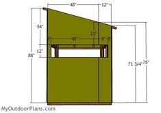 the measurements for an outdoor storage shed