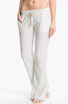 Love these beach pants | Roxy Pants Nordstrom, Oceanside Beach, Beach Clothing, Pants Outfit Casual, Travel Wear, Fantasy Closet, Yoga Pants Outfit, Beach Pants, Clothespins