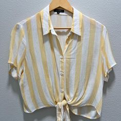 Perfect Condition/ Nwt/ Never Worn Size: S Brand: William B Yellow Summer Shirt For Vacation, Yellow Spring Beach Shirt, Casual Yellow Shirt For Vacation, Casual Yellow Beach Tops, Yellow Shirt For Spring Vacation, Yellow Spring Vacation Shirt, Yellow Summer Shirt For Day Out, Vacation Spring Yellow Shirt, Yellow Summer Shirt For Beach Season