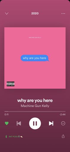 an iphone screen with the text'why are you here?'in blue and pink