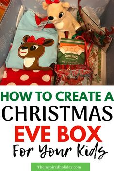 a christmas eve box filled with toys and gifts for kids to make their own presents