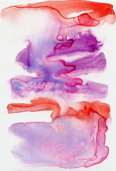 an abstract painting with red and purple colors