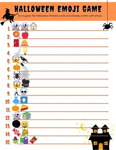 halloween emot game for kids to play on the phone or in an office building