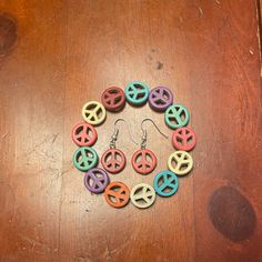 Super Cute Multi-Colored Peace Sign Bracelet And Earring Set (Earrings Are A Dark Red), New In Package (Only Taken Out To Take Picture) Peace Sign Bracelet, Bracelet And Earring Set, Set Earrings, Favorite Words, Peace Sign, Earrings Set, Womens Jewelry Bracelets, Dark Red, Multi Colored