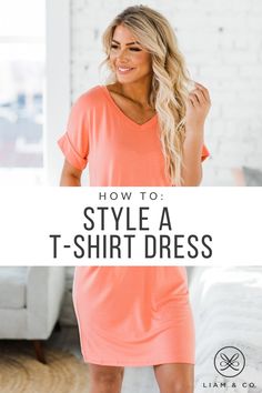 How To: Style A T-Shirt Dress – Liam & Company How To Style A Tank Dress, Tshirt Dress Outfit Fall, Long Tshirt Dress Outfit, How To Style A Tshirt Dress, Grey Tshirt Dress Outfit, Dress Up Tshirt, Black Tshirt Dress Outfit, Tee Dress Outfit, Tee Shirt Dress Outfit