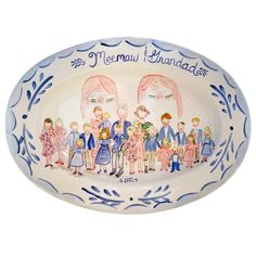 Large Custom Platter - Family (Full Color) - Premium Platter from Tricia Lowenfield Design Grandma Diy, Personalized Birthday Plate, Wedding Platters, Birthday Plate, Plate Hangers, Personalized Plates, Nutcracker Ornaments, Wedding Topper, Christmas Plates