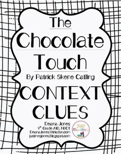 the chocolate touch by patrick skene calling text clues for kids to use on their books