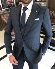 Dark Green Suit Men, Navy Blue Suit Wedding, Green Suit Men, Hijab Dress Party, Suit Man, Striped Suit, Slim Fit Suit Men, Blue Suit Wedding, Suit Blue