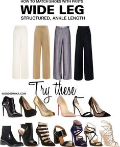 Shoes With Pants, Shoes With Wide Leg Pants, Wide Pants Outfit, Wide Leg Trousers Outfit, How To Wear Culottes, Styling Wide Leg Pants, How To Have Style, What Shoes To Wear, Trousers Outfit