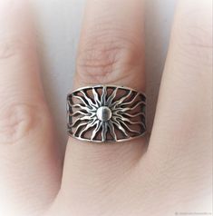 Astonishing 925 sterling silver Sun ring. Great gift for couples, her, him, them! Please, choose the material and size in options. If you have any questions - you are always welcome to DM. Wax Carving Jewelry, Sun Nails, Sun Ring, Wax Carving, Les Couples, Gift For Couples, Men's Rings, Piercing Jewelry, Couple Gifts