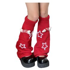 PRICES MAY VARY. ◆Fairy Grunge Socks: Kawaii long boot socks with stylish design, go well with hooded sweatshirts, jackets, high heels, shorts, mini skirts, boots, sneakers, sweaters and scarves, for a punk retro look. ◆Comfortable & Soft: Our leg warmers for women are made from comfortable knit material, make the cute leg sleeves more elastic and durable. ◆Good Matching for Most Occasions: Easily matching with dress, shoes, or short boots. Grunge long leg warmers are great clothing accessories Grunge Leg Warmers, Grunge Socks, Red Leg Warmers, Boots Grunge, Bone Accessories, Pinterest Wardrobe, Punk Women, Punk Accessories, Gifts For Your Sister