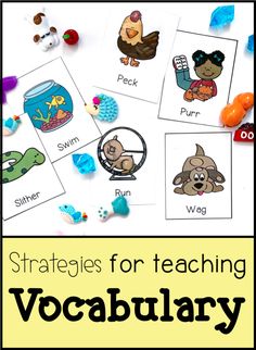 the words and pictures are shown in this printable worksheet for teaching vocabular