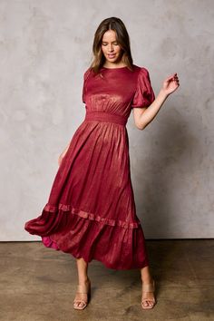 Merry modest maxi dress-Just Re-Stocked. – JanieLanie Modest Christmas Dresses, Modest Attire, Modest Midi Dress, Modest Boutique, Modest Maxi Dress, Shimmery Dress, Modest Maxi, Fashion Modest, Dresses Holiday