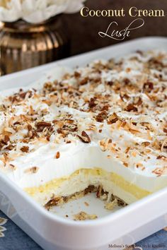 a close up of a cake in a pan on a table