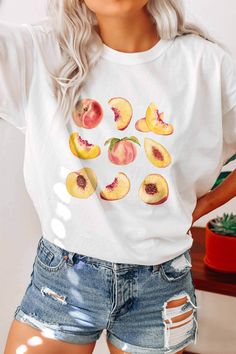 This item is individually MADE TO ORDER just for you! If you want an oversize fit, please size up from your original size. Model is wearing Natural in size Large. * I T E M * I N F O* ✦ Unisex, soft cotton shirt and quality long lasting print ✦ Shirts are true-to-size for UNISEX fit. If you want an oversize look size up from your original size. ✦ Please see size guide in the listing photo for all measurements and information. ✦ We DO NOT accept returns, exchanges, or refunds for incorrect fit, so please choose your size wisely! ✦ Colors may differ slightly due to different user monitor and screen settings. * C A R E * ✦ Items should be washed on DELICATE cycle and inside out to maintain the quality of your design. ✦ Tumble dry on LOW. Do not iron. ✦ We are NOT responsible for damage to pro Casual Peach T-shirt With Graphic Print, Casual Peach T-shirt With Letter Print, Trendy Peach Relaxed Fit T-shirt, Trendy Relaxed Fit Peach T-shirt, Summer Peach T-shirt With Graphic Print, Peach Casual T-shirt With Graphic Print, Peach Crew Neck Top With Graphic Print, Peach Relaxed Fit T-shirt With Letter Print, Relaxed Fit Peach T-shirt With Letter Print