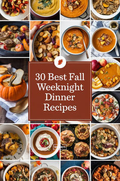 Fall Weeknight Dinners Fall Meals And Desserts, Best Fall Food Recipes, Fall Inspired Food Ideas, Recipes For Autumn, Best Dinners Ever, Fall Dinner Ideas Comfort Foods, Fall Home Cooked Meals, Fall Entree Ideas, Dinner Ideas For 4 Adults