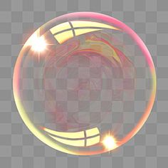 a soap bubble with some light shining on it