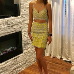 - One Owner - 2 Piece - Perfect Condition - Bought From Gipper Prom Yellow Homecoming Dress, Yellow Homecoming Dresses, Homecoming Dress, Homecoming Dresses, 2 Piece, Homecoming, Colorful Dresses, Prom Dresses, Prom