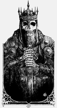 Witch King Of Angmar, Art Of Manliness, Geniale Tattoos, 다크 판타지, Viking Tattoos, A Skull, Skull And Bones, Gothic Art