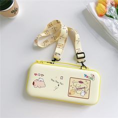 Sanrio Nintendo Switch Bag - Juneptune Kawaii Rectangular Case Bag For Everyday Use, Cartoon Style Rectangular Travel Bags, Kawaii School Bag With Rectangular Case, Rectangular Bags With Protective Case For Daily Use, Cute Rectangular Travel Bags, Cute Yellow Bag For Personal Use, Kawaii School Bag, Bags Game, Gaming Gear