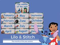 the months of the year with lilo and stitch