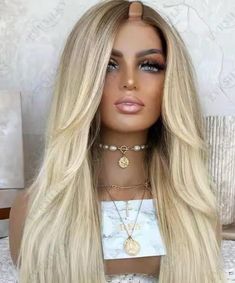 Beautifully crafted U-part Human hair wig with 150% density with easy to use clips.  Available in different lengths, 14-26 Inch styles are available for you to choose.  *100% human hair wig, so soft and quick to install.  The wig is tangle free and does not shed.   *My wigs can be dyed and restyled as your own hair. This is the the best alternative for wanting long thick hair and keeping your own hair & scalp healthy! Platinum Wig, Platinum Wigs, U Part, Long Layered Haircuts, 100 Human Hair Wigs, Hair Scalp, Long Layers, Human Hair Wig, Hair Stuff