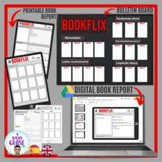 the bookflix digital book report is shown with an image of books on it