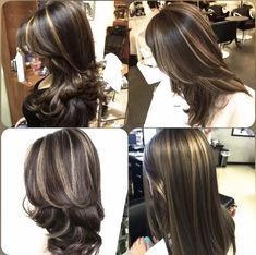 Brown Hair With Golden Highlights, Black Hair With Brown Highlights, Hair With Brown Highlights, Under Hair Color, Golden Highlights