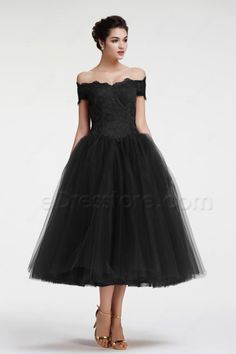 Gonna In Tulle, Black Homecoming Dress, Vintage Prom, Ball Gown Skirt, Homecoming Dresses Short, Moda Vintage, Gorgeous Gowns, Tea Length, Mode Vintage