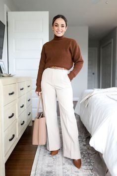 Pants For Business Casual, Women’s Winter Office Outfits, Winter White Trousers Outfit, Winter White Pants Outfit Work, Modest Business Professional Outfits, Work Outfits Fall 2024, Business Winter Outfits For Women, Winter Outfits Work Office, Dressy Work Outfits