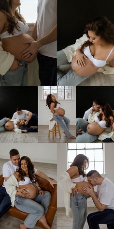 a man and woman cuddle together on the couch