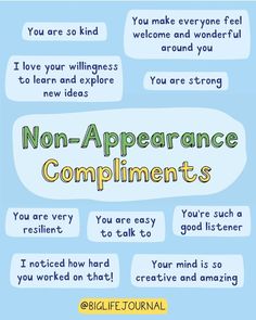 a poster with the words non - apperannce compliments written in different languages