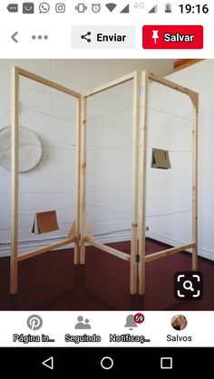 a room divider made out of plywood boards