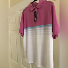 Brand New Golf Tee, Golf Tees, Mens Golf, Pink White, Golf, Mens Shirts, Blonde, Man Shop, Brand New