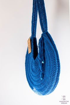 Look more stylish with this handy,light basic crochet bag made of 100% high quality cotton macrame yarn. This round bag is also completely washable which is a great option for these pandemic days! Whether you are shopping, walking on streets or going to your office, this handmade bag that makes your daily life easier and at the same time makes you stylish. Also it is a great gift choice for your lovely ones! -Details- -Materials: Hight Quality Turkish Cotton Macrame Yarn -Size & Fit- -Height Eco-friendly Crochet Bag For Everyday Use, Blue Crochet Beach Bag For Everyday Use, Eco-friendly Crochet Yarn Tote Bag, Blue Crochet Bag With Braided Handles For Everyday, Handwoven Blue Crochet Bag For The Beach, Everyday Macrame Crochet Tote Bag, Handmade Blue Hobo Bag For Beach, Blue Handwoven Crochet Bag For Market, Everyday Macrame Straw Bag