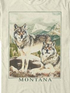 Montana Wolves Graphic Tee | Gap Casual Gap T-shirt With Front Print, Gap Casual T-shirt With Front Print, Gap Casual Top With Front Print, Gap Short Sleeve Top With Front Print, Wolves, Montana, Graphic Tee, Gap, Graphic Tees