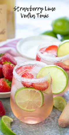 watermelon margaritas with blueberries and mint garnish