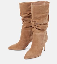 Slouchy Suede Boots in Brown - Paris Texas | Mytheresa Burnt Orange Suede Boots, Slouchy Suede Boots, Theatrical Romantic, Noble Lady, Slouchy Boots, Paris Texas, Winter Trends, Women Boots, Cool Boots