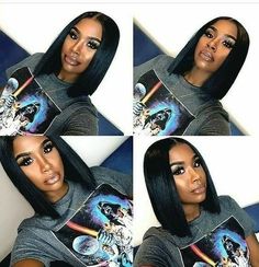 Twisted Hair, Bob Cut Wigs, Wigs Glueless, Glueless Wigs, Brazilian Remy Hair, Straight Lace Front Wigs, Short Black Hairstyles, Short Bob Wigs