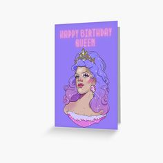 Get my art printed on awesome products. Support me at Redbubble #RBandME: https://www.redbubble.com/i/greeting-card/Happy-Birthday-Queen-by-RulesofContempt/167369252.5MT14?asc=u