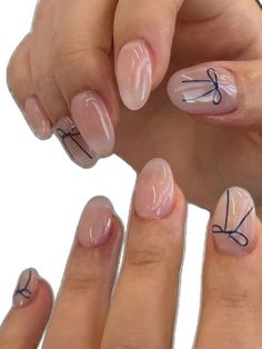 Bow Nail Designs, Bow Nails, Bow Nail Art, Kutek Disney, Unghie Sfumate, Bow Nail, Girly Acrylic Nails