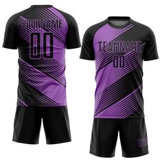 a soccer uniform with the name teamname 00 on it, and two different shorts