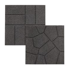 two tiles with different shapes and sizes on the same tile, one in grey color