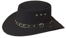 Western Faux Felt Cowboy Gambler - Elastic **NO CHIN STRAP**   COLOR: Black   Faux Felt, 4" Crown, 3-1/2" Brim   Band:  Black with Studs   Elastic band keeps hat fitting snugly on your head!!     Available hat sizes:    Adults: S/M or L/XL   Kids: One Size Fits All -up to 21" head size     To get size:  Using a tape measure, measure the widest part of your head, just above your ears and eyebrows, to the nearest 1/8 inch.     Head Size      Hat Size Inches Cm. 21 1/2 54 6 3/4 S 21 5/8 55 6 7/8 22 Western Style Winter Costume Cap, Resistol Hats, Kids Cowboy Hats, Cowboy Hat Styles, Mens Cowboy Hats, Gambler Hat, Felt Cowboy Hats, Sun Protection Hat, Western Hats