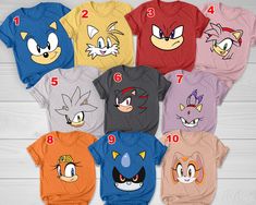 Sonic the Hedgehog Shirt, Sonic Group Matching Shirt, Sonic Family Party Shirt, Sonic Birthday Shirt, Sonic Group Matching Shirt NEUE17 👏CONGRATULATIONS You have found an online shop with reasonable prices, amazing quality, and fast shipping  We offer shirts for VACATIONS, HOLIDAYS, EVENTS, FAMILY REUNIONS, BIRTHDAYS, MOTHER'S DAY, FATHER'S DAY, GRADUATIONS, FUNNY T-SHIRTS as well as CUSTOM T-SHIRTS.  💖Description💖  --About this T-shirt--  👉Our Adult Unisex T-Shirt brand is BELLA CANVAS Available in size: XS, S, M, L, XL, 2XL, 3XL, 4XL, 5XL - 100% Airlume combed and ringspun cotton (fiber content may vary for different colors) - Light fabric (4.2 oz/yd² (142 g/m - Retail fit - Tear away the label - Runs true to size  👉Our Youth Unisex T-Shirt brand is Gildan-Kids Heavy Cotton Tee - 10 Sonic The Hedgehog Shirt, Sonic Birthday Shirt, Sonic Shirt, Sonic Family, Group Matching, Sonic Birthday, Family Reunions, Family Party, Family Parties