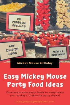 mickey mouse party food ideas for kids and adults to enjoy in the kitchen or at home