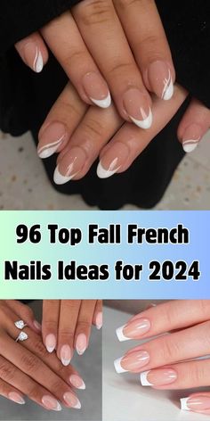 Simple Nails But Elegant, French Tip Coffin Shaped Nails, French In Almond Nails, French Tip Nail Designs Almond Shape, Simple Nail Designs French Tip Almond, French Manicures Designs, Apres French Nails, French Tip Nails With Fall Design, French Manicure For Fall